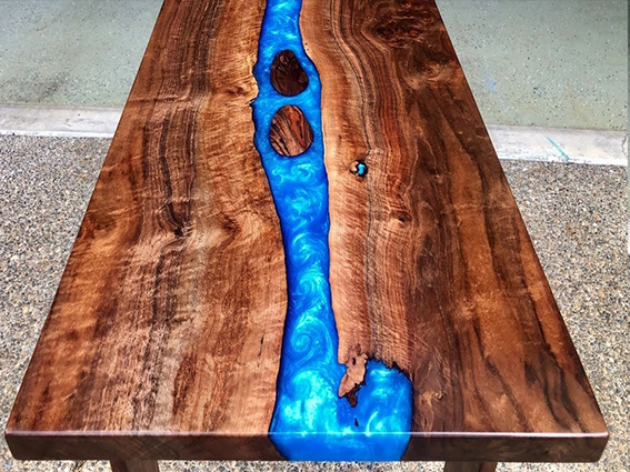CNC Timber Resin Tables